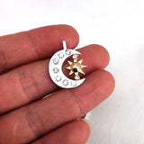 Celestial Sun And Moon Pendant Charm Friends Gift For Men Women