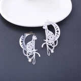 6pcs Stainless Steel Moon and Cat Charms Brass Pendant DIY Jewelry