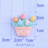 10pcs Korea Bright Flower Basket Charms Pendant For Jewelry Making