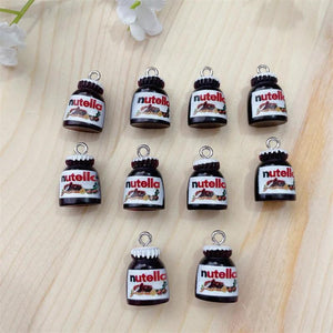 10pcs Peanut Butter Resin Charms for DIY Jewelry Making