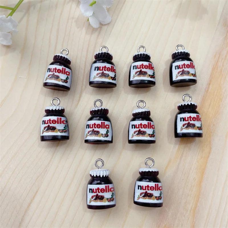 10pcs Peanut Butter Resin Charms for DIY Jewelry Making