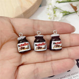 10pcs Peanut Butter Resin Charms for DIY Jewelry Making