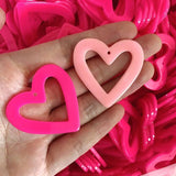 10pcs Pink Heart Love Acrylic Charms for Earring Keychain DIY Jewelry