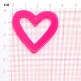 10pcs Pink Heart Love Acrylic Charms for Earring Keychain DIY Jewelry