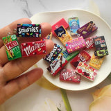 10pcs Candy Chocolate Mini Pendant Resin Food Flatback DIY Jewelry Making