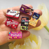 10pcs Candy Chocolate Mini Pendant Resin Food Flatback DIY Jewelry Making
