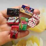 10pcs Candy Chocolate Mini Pendant Resin Food Flatback DIY Jewelry Making