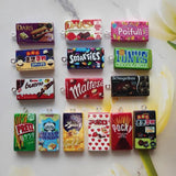 10pcs Candy Chocolate Mini Pendant Resin Food Flatback DIY Jewelry Making