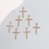 10pcs Cross Glaring Charms Catholic Belief DIY Necklace
