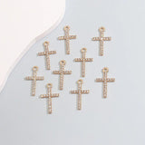 10pcs Cross Glaring Charms Catholic Belief DIY Necklace