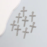 10pcs Cross Glaring Charms Catholic Belief DIY Necklace