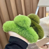 Artificial Rabbit Hair Large Clamping Clip Plush Hair Accessories