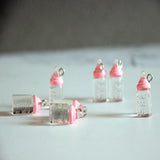 10Pcs Resin Milk Bottle Charm, Enamel Earring Pendant Craft Supplies