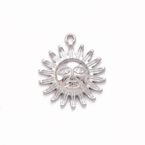 3Pcs Stainless Steel Sun Moon Charms Celestial Pendant DIY Jewelry Making