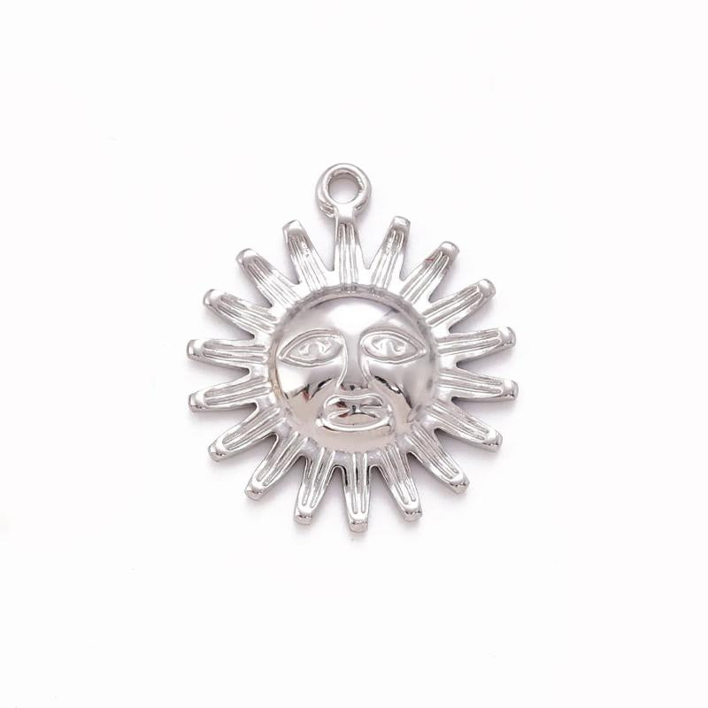 3Pcs Stainless Steel Sun Moon Charms Celestial Pendant DIY Jewelry Making