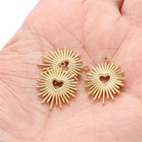 5pcs Stainless Steel Bohemian Launch Pendants for Women Necklace