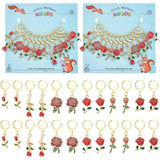 24pcs Plant Stitch Markers Alloy Enamel Crochet Stitch Marker Charms