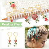 24pcs Plant Stitch Markers Alloy Enamel Crochet Stitch Marker Charms