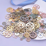 Vintage Clock Gear Charms Steampunk Pendant for Hip Hop Necklaces