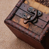 Vintage Wooden Map Storage Box Case Jewellery Cufflinks Chest Small Gift