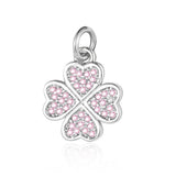 3pcs Copper Zircon Hollow Clover Lucky Eye Connectors Pendant