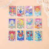 12Pcs Constellations Tarot Card Charms Magical Divination Acrylic Jewelry DIY