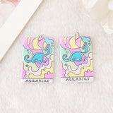 12Pcs Constellations Tarot Card Charms Magical Divination Acrylic Jewelry DIY