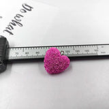 10pcs Korea Rose Flowers Love Heart Charms for Jewelry Making Findings