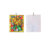 8Pcs Acrylic Flower Rose Cloud Girl Necklace Pendant DIY Accessory