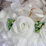 Wedding Ring Box Ring Bearer Pillow Green Purple Flower Decor