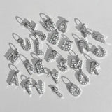 Silver Letter Pendant Charms for Jewelry Making Supplies