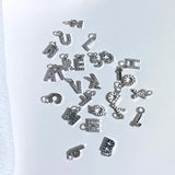 Silver Letter Pendant Charms for Jewelry Making Supplies