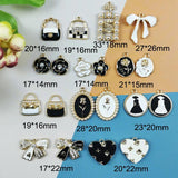 10pcs Camellia OL Style Metal Enamel Charms DIY Earring Pendant