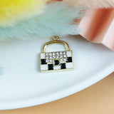 10pcs Camellia OL Style Metal Enamel Charms DIY Earring Pendant