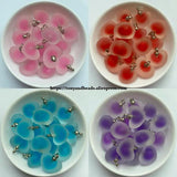 Heart Matte Bead In Bead Acrylic Pendant 16mm 7 Colors DIY