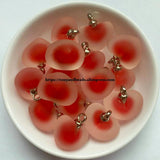 Heart Matte Bead In Bead Acrylic Pendant 16mm 7 Colors DIY