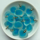 Heart Matte Bead In Bead Acrylic Pendant 16mm 7 Colors DIY