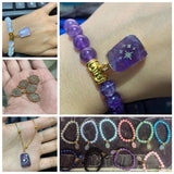 5Pcs Natural Stone Pendant Reiki Charms For Jewelry Making DIY
