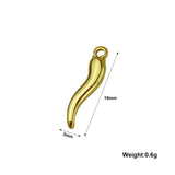 Pepper Pendant Charms Stainless Steel Pendants DIY Jewelry Making 5pcs/lot