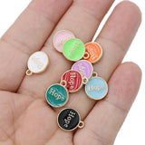 20Pcs Mix Lot Enamel Heart Charms for Jewelry Making DIY Craft 12mm