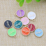 20Pcs Mix Lot Enamel Heart Charms for Jewelry Making DIY Craft 12mm