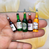 10pcs Resin Beer Bottle Charms for DIY Jewelry Making