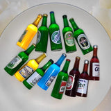 10pcs Resin Beer Bottle Charms for DIY Jewelry Making