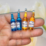 10pcs Resin Beer Bottle Charms for DIY Jewelry Making
