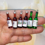 10pcs Resin Beer Bottle Charms for DIY Jewelry Making