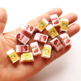 10pcs Fruit Milk Charms Resin 3D Banana Strawberry for DIY Jewelry Making