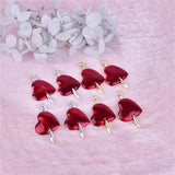 10pcs Shoots Through the Heart Metal Charms for DIY Earrings