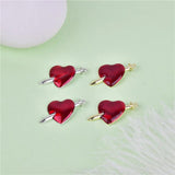 10pcs Shoots Through the Heart Metal Charms for DIY Earrings