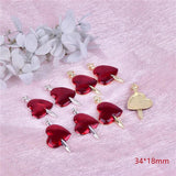 10pcs Shoots Through the Heart Metal Charms for DIY Earrings