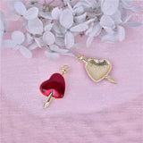 10pcs Shoots Through the Heart Metal Charms for DIY Earrings
